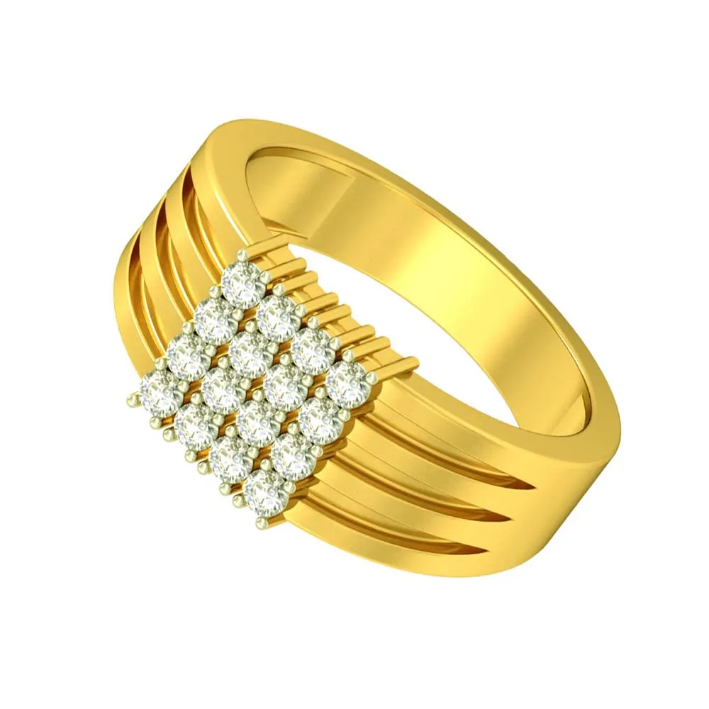 0.40cts 16 Diamond & 18kt Gold Men's rings SDR1682