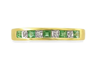 Sophistication - Real Diamond & Emerald Ring (SDR174)