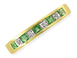 Sophistication - Real Diamond & Emerald Ring (SDR174)