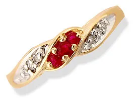 Ruby Pomegranate Passion - Real Diamond Ring (SDR179)