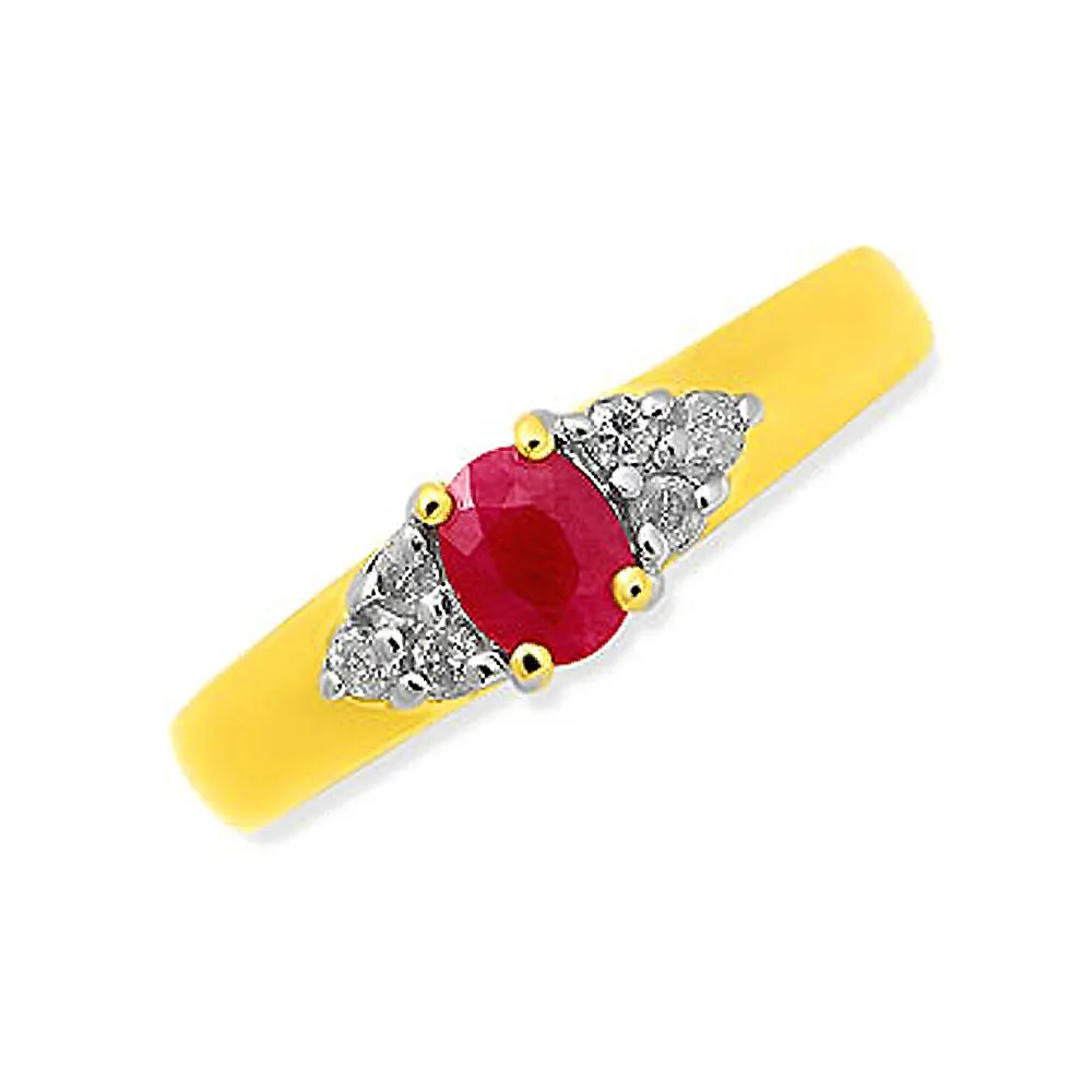 Regale In Red -diamond rings| Surat Diamond Jewelry
