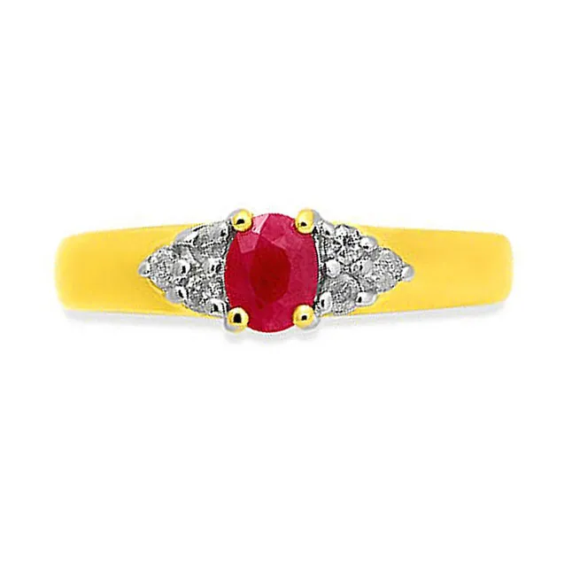 Regale In Red - Real Diamond Ring (SDR180)