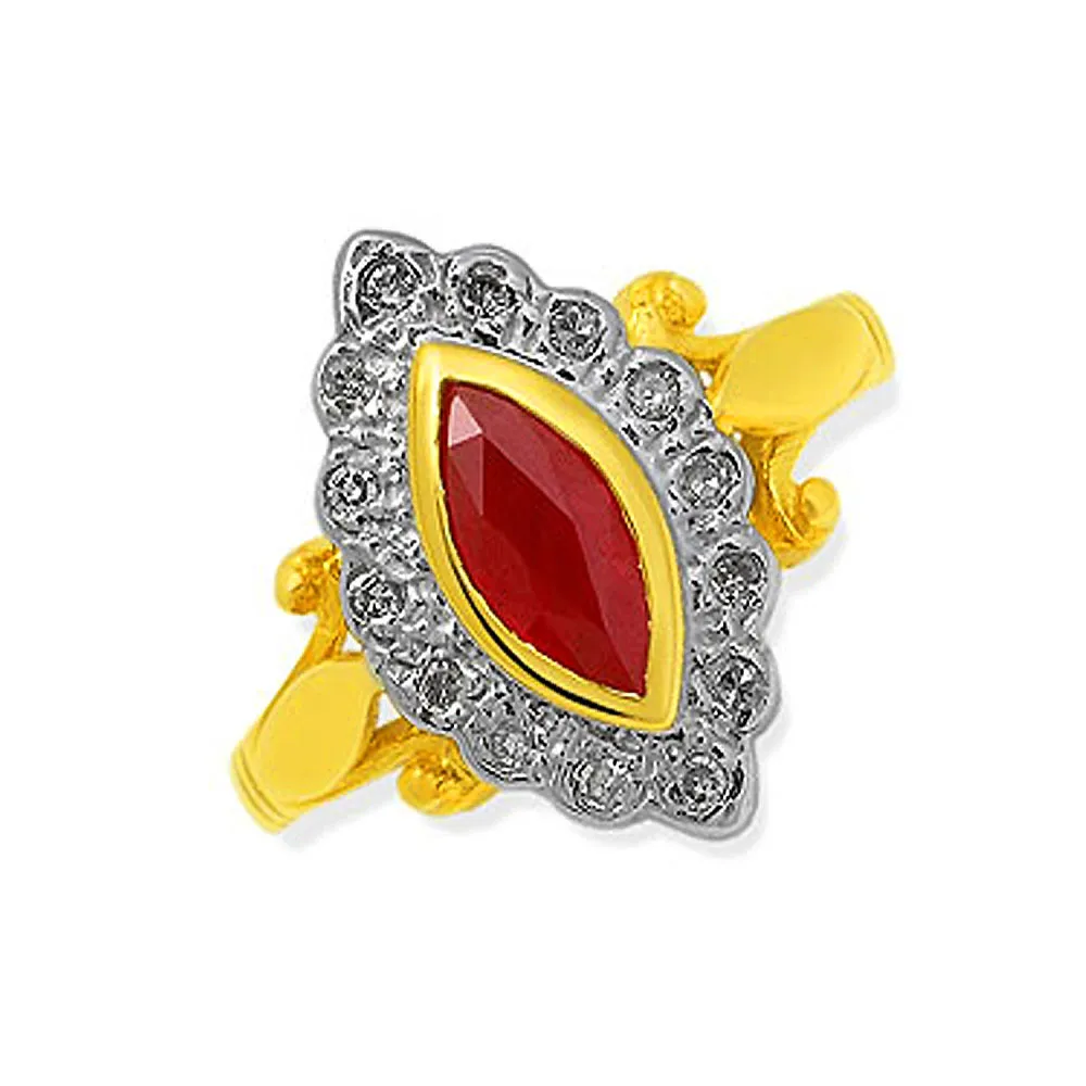 Ruby Breaking My Heart -diamond rings| Surat Diamond Jewelry