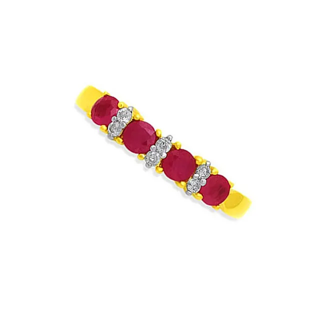 Ruby Romantic Setting -diamond rings| Surat Diamond Jewelry