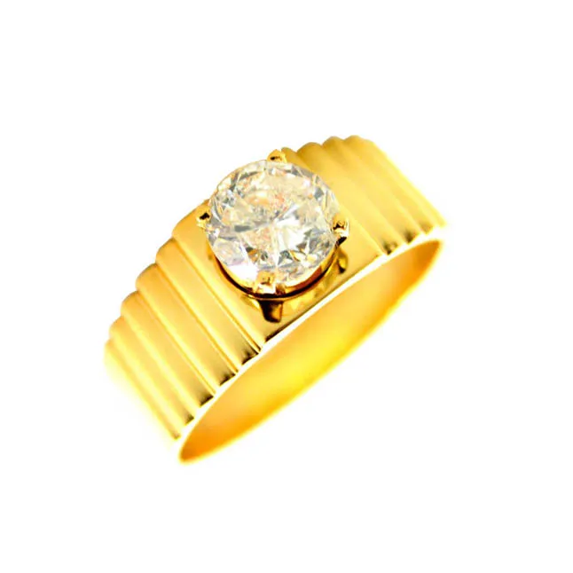 Man Of The Moment - Real Solitaire Men's Ring (SDR190)