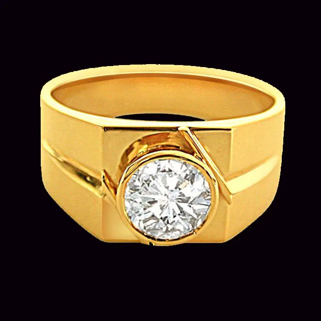 Real Diamond Knot 0.50cts Solitaire Men's Ring (SDR192)