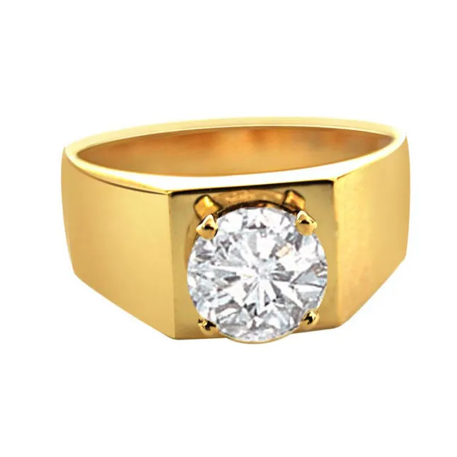 Male Attitude - Real Solitaire Men's Ring (SDR193)