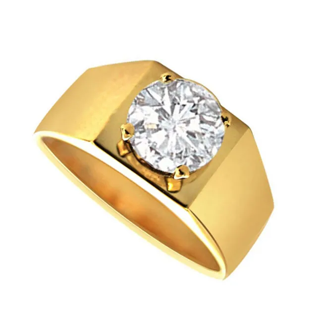 Male Attitude - Real Solitaire Men's Ring (SDR193)