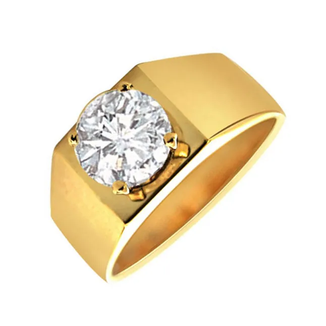 Male Attitude - Real Solitaire Men's Ring (SDR193)