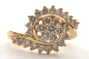 Floral Fragrance 0.75cts Flower shape Real Diamond Ring (SDR195)
