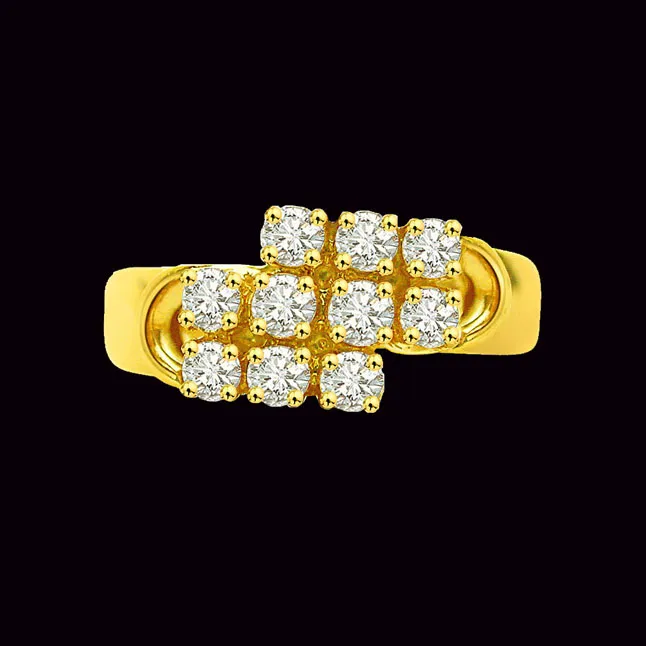 Crossing Love 0.50 ct Brilliant Diamond rings