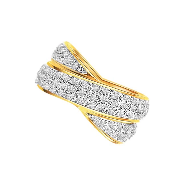 Love Birds 1.26 ct I / J SI Clarity Diamond rings -Pave Collection