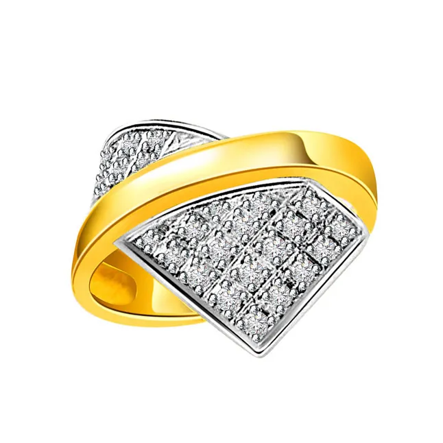 Opulence -White Yellow Gold rings