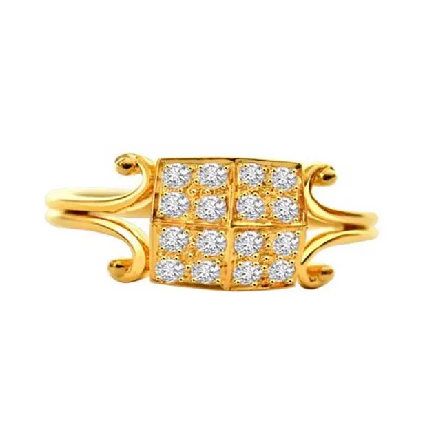 Elegant Diamond Embellishment - Real Diamond Ring (SDR21)