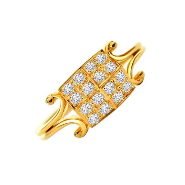 Elegant Diamond Embellishment - Real Diamond Ring (SDR21)