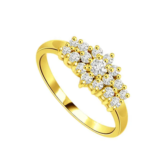 Flower of My Love 0.63cts Flower Shape Real Diamond Ring (SDR220)