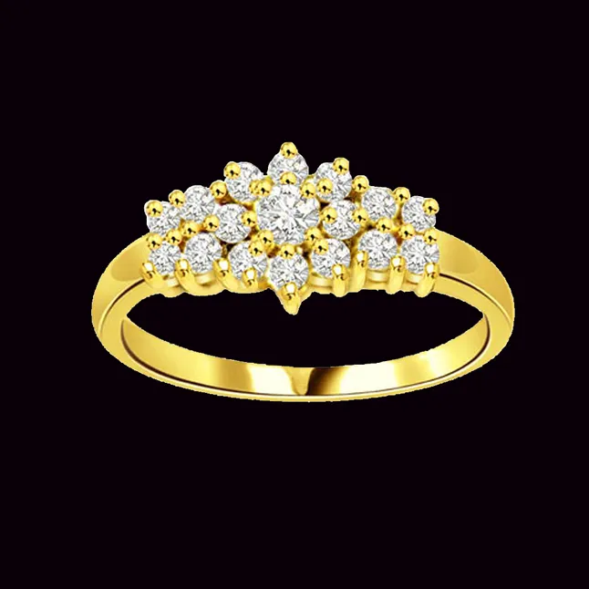 Flower of My Love 0.63cts Flower Shape Real Diamond Ring (SDR220)