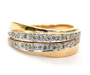 Florence Flower 0.32cts Real Diamond Half Eternity Ring (SDR222)