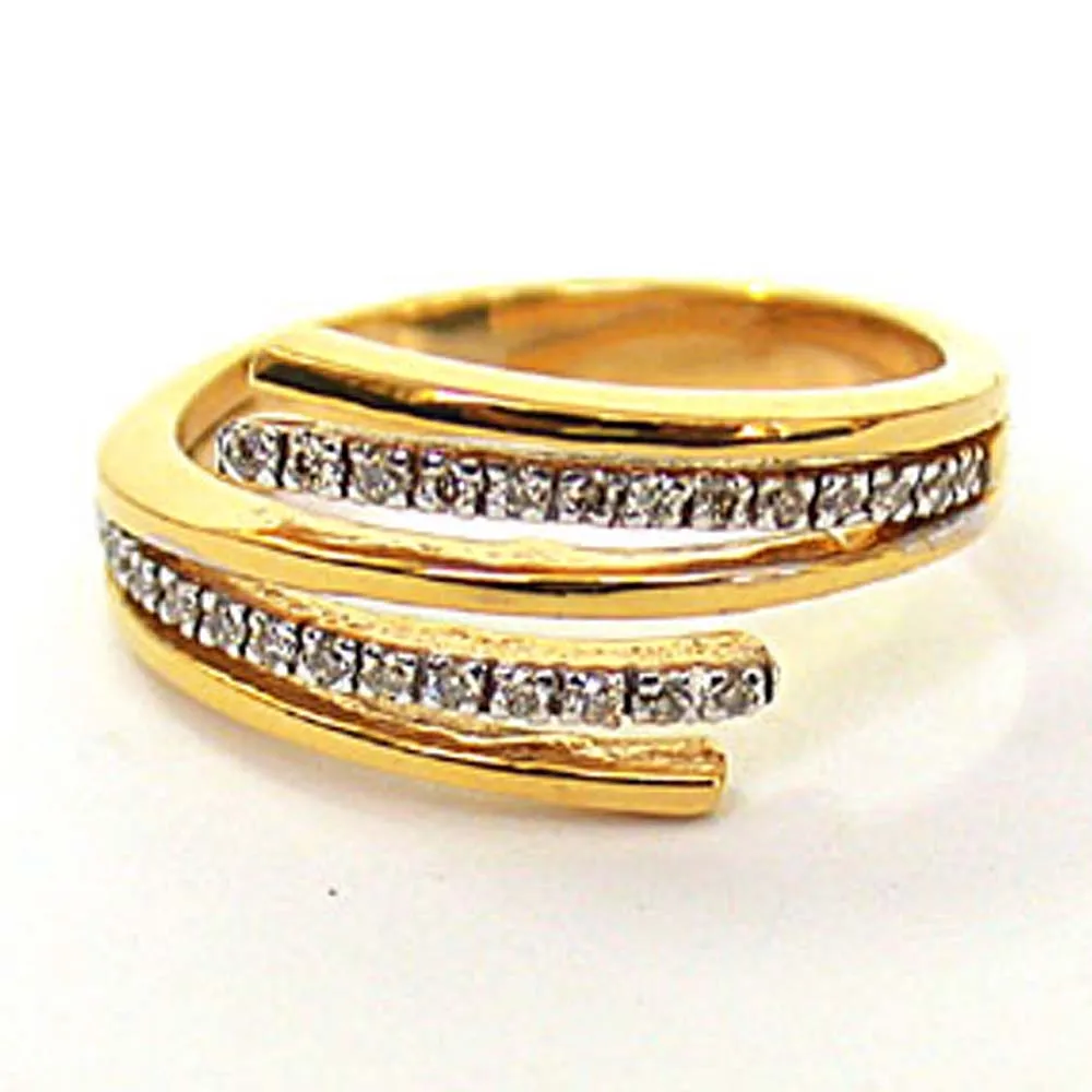Blooming Flower Diamond 0.18 ct Eternity rings -Yellow Gold Eternity rings