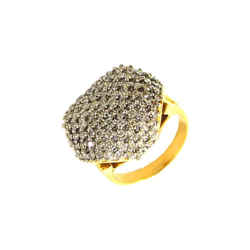 Flower Romance Fine 1.20cts Real Diamond Pave Ring (SDR227)