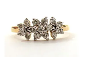 Mystical Celestial Flower 0.58cts Real Diamond Flower Shape Ring (SDR235)