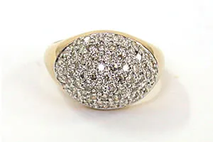 Holding Love in Hand Fine 1.22cts Real Diamond Pave Ring (SDR239)