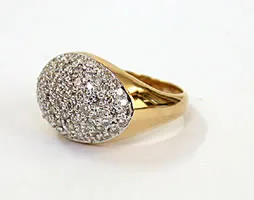 Holding Love in Hand Fine 1.22cts Real Diamond Pave Ring (SDR239)