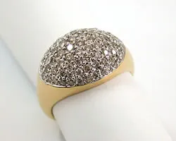 Holding Love in Hand Fine 1.22cts Real Diamond Pave Ring (SDR239)