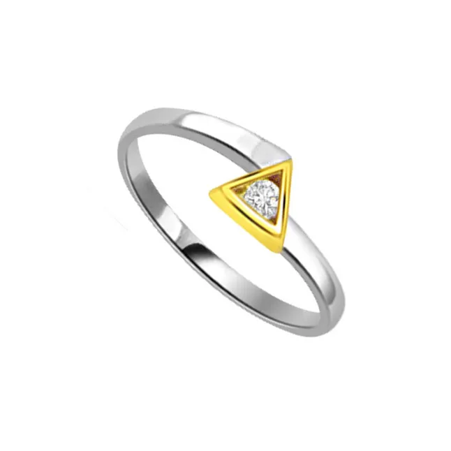 Trillion Framed 0.15 ct Diamond Solitaire rings SDR250