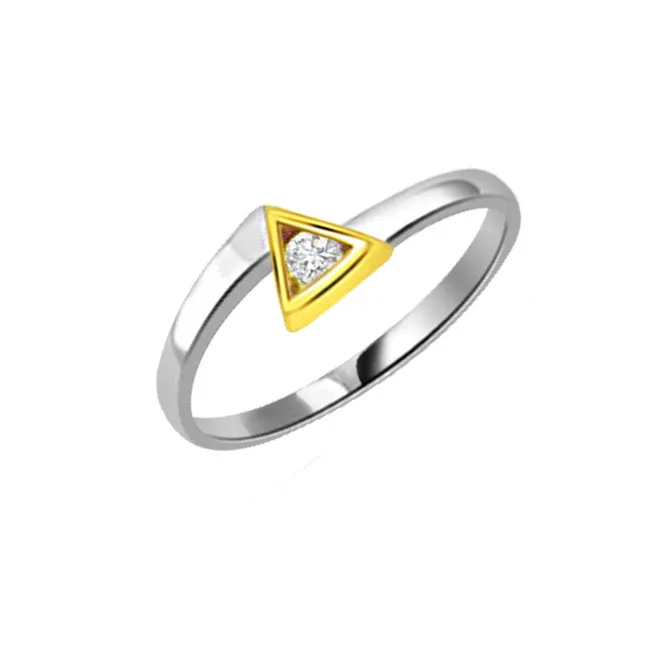 Trillion Framed 0.15 ct Diamond Solitaire rings SDR250