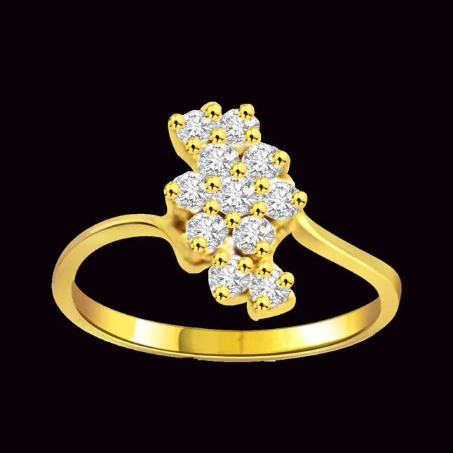 Bunch of Diamonds 0.55cts Real Diamond Classic Ring (SDR263)