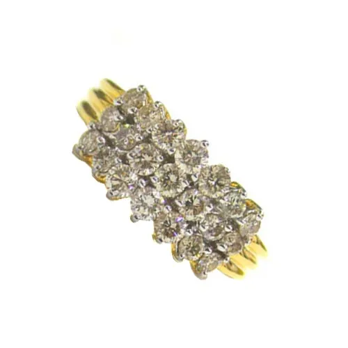 The Inseparable Trendy 1.29 ct Diamond rings -Yellow Gold Eternity rings