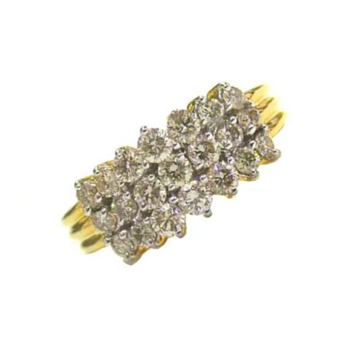 The Inseparable Trendy 1.29 ct Diamond rings -Yellow Gold Eternity rings