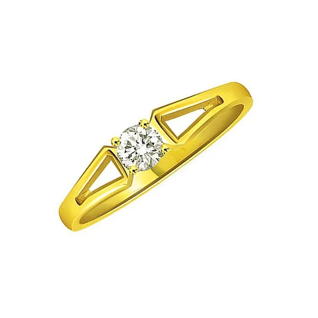 Lovey Twist 0.20cts Real Diamond Solitaire Ring (SDR271)