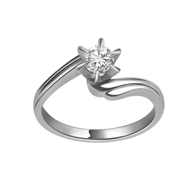 Sparkle Love 0.50cts Solitaire Real Diamond White Gold Ring (SDR274)