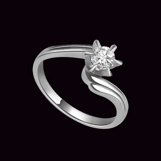 Sparkle Love 0.50cts Solitaire Real Diamond White Gold Ring (SDR274)