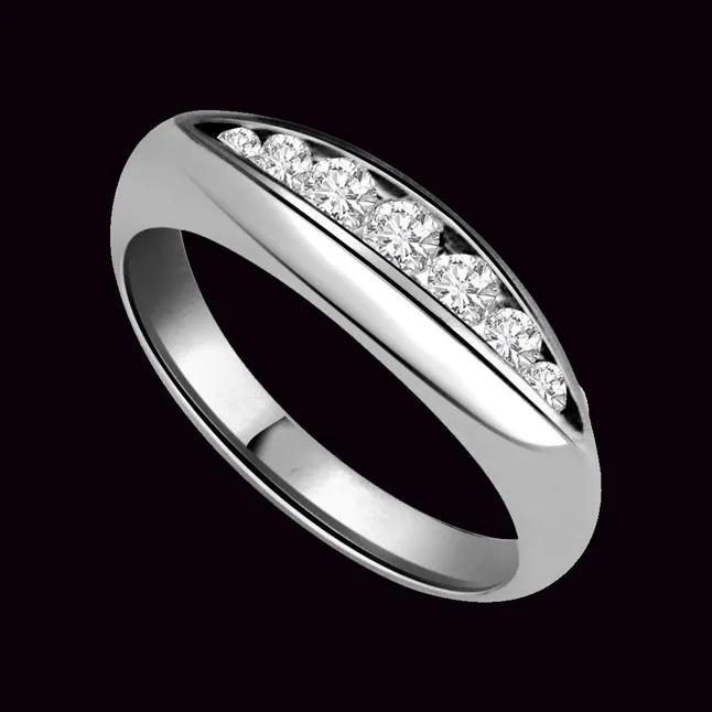 Aqua Magic Fine 0.50cts Real Diamond White Gold Ring (SDR275)