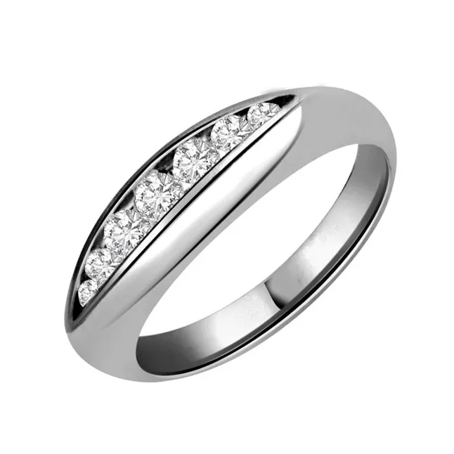 Aqua Magic Fine 0.50cts Real Diamond White Gold Ring (SDR275)