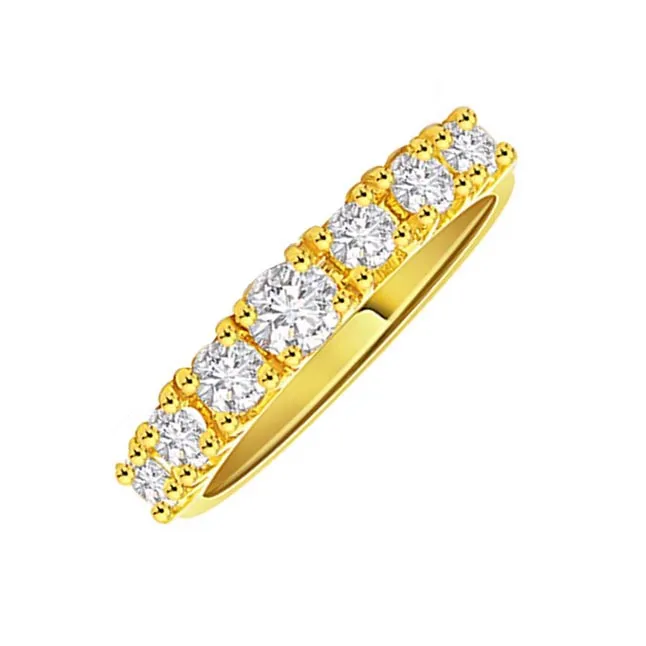 Timeless Magic Classic 0.85cts Real Diamond Half Eternity Ring (SDR279)