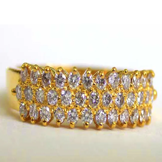 Glittering Diamond Elegance - 18kt Gold Eternity Ring (SDR3)