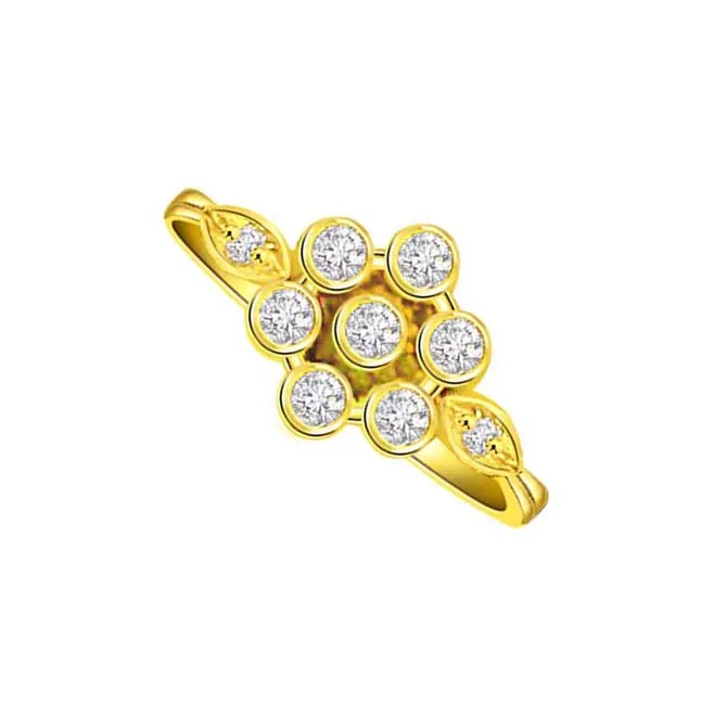 Sunflorista 0.23cts Floral Pattern Diamond Ring (SDR308)