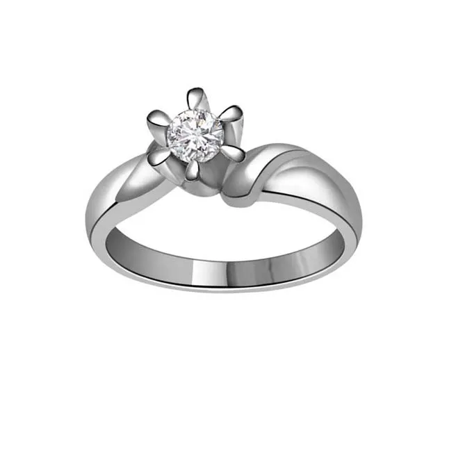 0.35cts Real Diamond Flower Shape Ring (SDR343)
