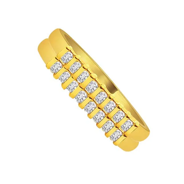 Diamond 0.80 cts Half Eternity rings -Yellow Gold Eternity rings