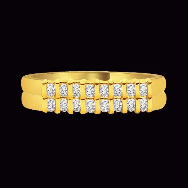 Diamond 0.80 cts Half Eternity rings -Yellow Gold Eternity rings