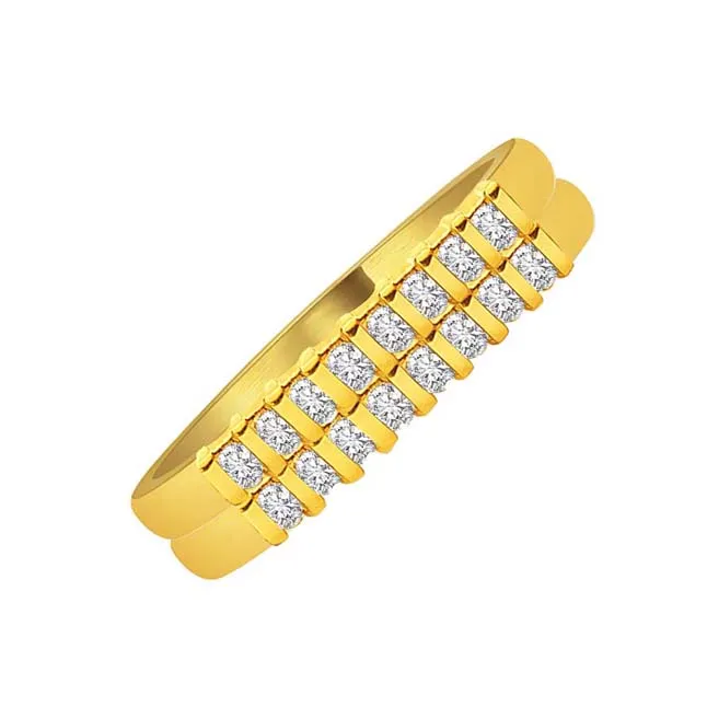 Diamond 0.80 cts Half Eternity rings -Yellow Gold Eternity rings