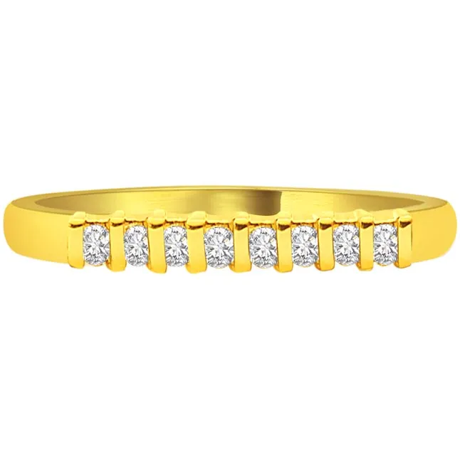 Classic 0.40 cts Diamond Half Eternity rings -Yellow Gold Eternity rings