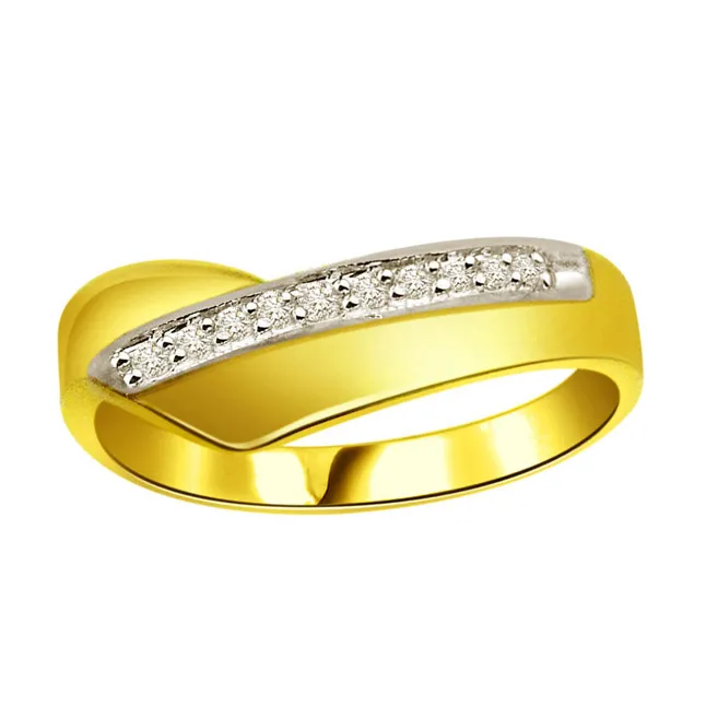 0.12cts Real Diamond Two Tone Ring (SDR395)