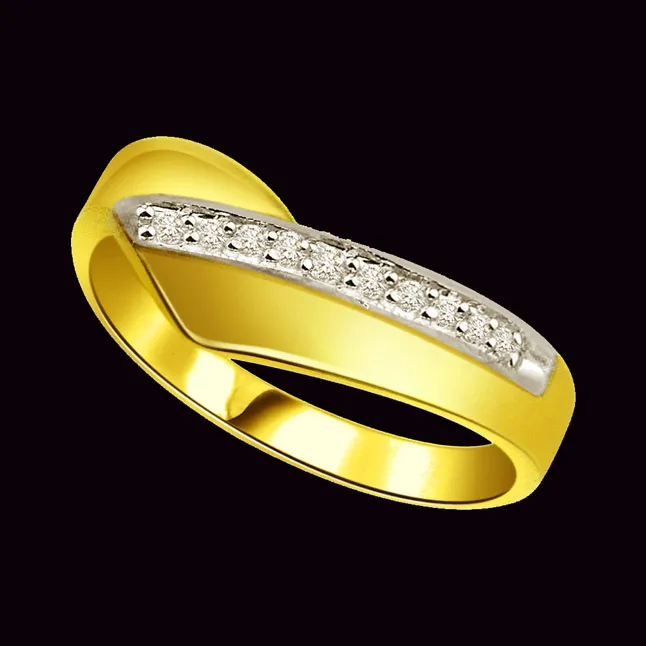 0.12cts Real Diamond Two Tone Ring (SDR395)