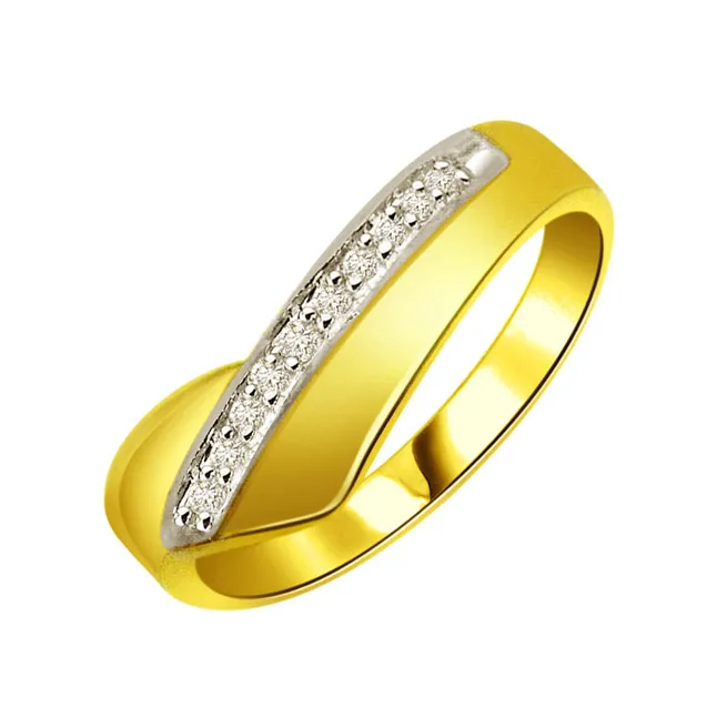 0.12cts Real Diamond Two Tone Ring (SDR395)