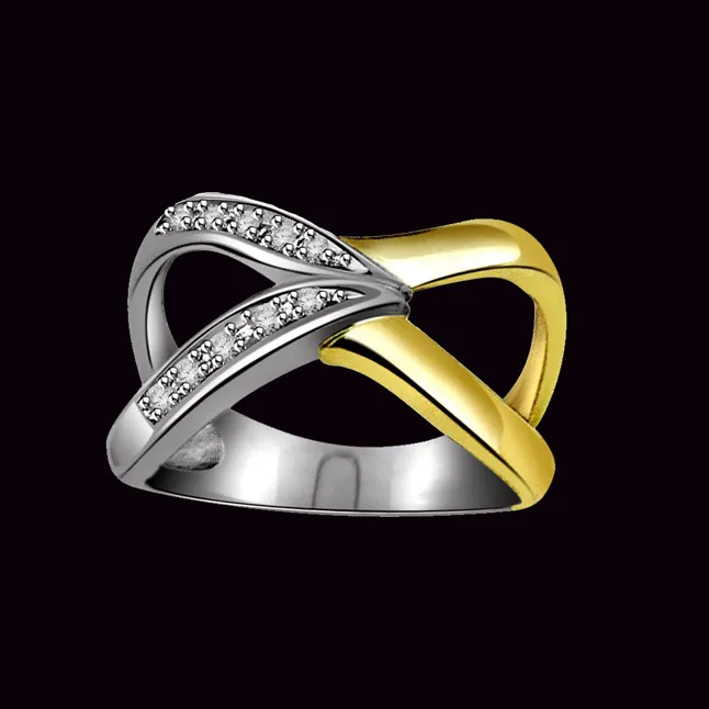 0.20cts Real Diamond Two Tone Ring (SDR397)